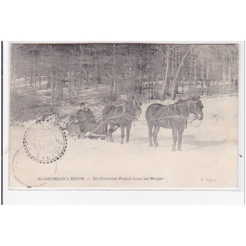St-GERMAIN-L'HERM : un courrier postal dans les neiges - état