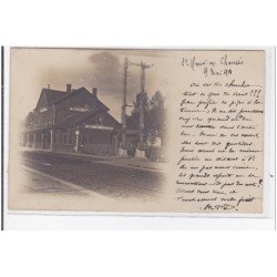 SAINT OMER EN CHAUSSEE : carte photo de la gare en 1904 - très bon état