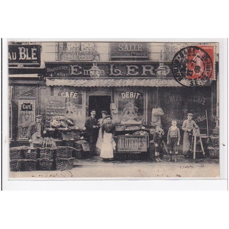 ROUEN : 2 place de la basse vielle tour, emile le roy, café restaurant - très bon état