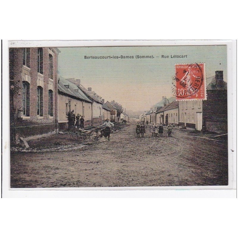 BERTEAUCOURT-les-DAMES : rue létocart (toillée) - très bon état