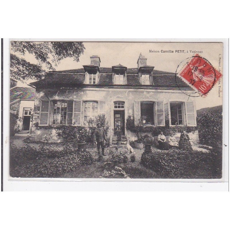 VEZINNES : maison camille petit, autographe, vendanges, vin - très bon état