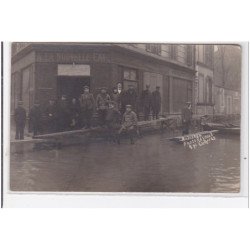 COURBEVOIE : à la nouvelle cave, debreux, photo reynou, 1924, inondation - très bon état