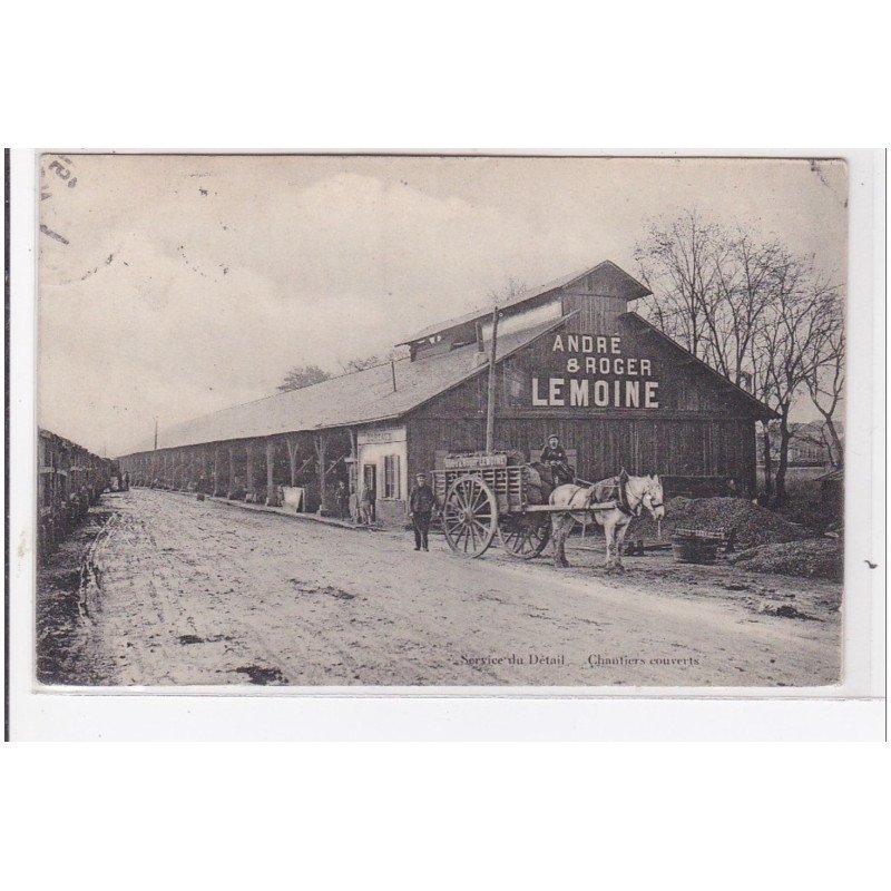 ROUEN : carte publicitaire - service du détail André et Roger LEMOINE - très bon état