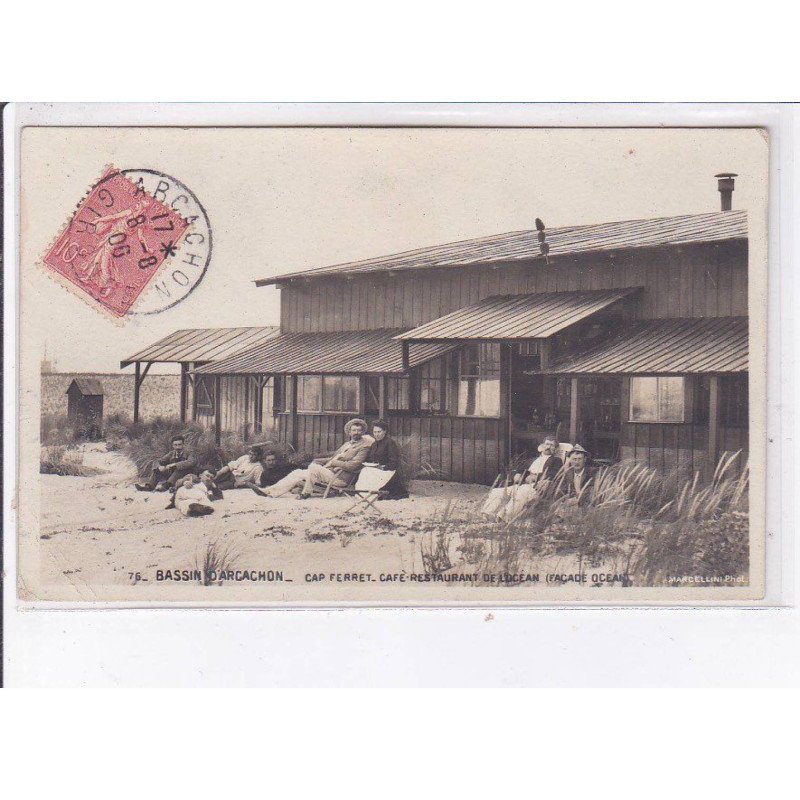 ARCACHON: bassin d'arcachon, cap ferret, café restaurant de l'ocean - très bon état