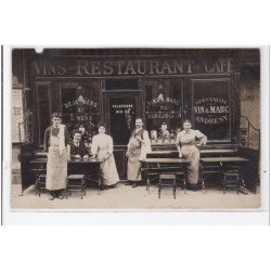 PARIS : vins restaurants café, déjeuners et diners vins & marc du beaujolais - très bon état