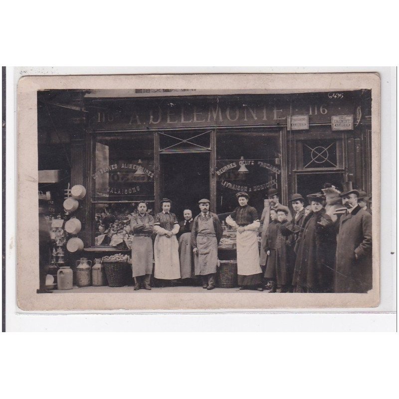 PARIS : A. Dellemonie conserves alimentaires galaisons beurres oeufs fromage livraison à domicile, 2e arr- très bon état
