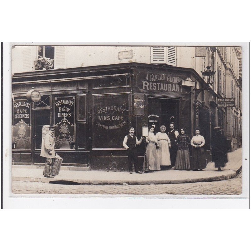 PARIS : à l'ancien cocher, restaurant bière diners, vin café - état