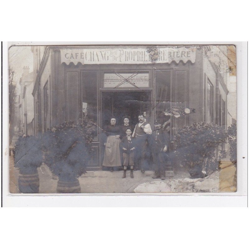 PUTEAUX : carte photo du Café AUBINE - état