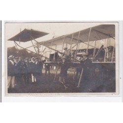 NANCY JARVILLE : carte photo d'un meeting d'aviation (biplan FARMAN) - très bon état