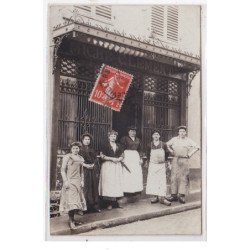 CHATEL SUR MOSELLE : carte photo de la boucherie MICHE CLEMENT - très bon état