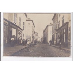 CHARMES : carte photo d'une rue (magasin de broderies - boulangerie - très bon état