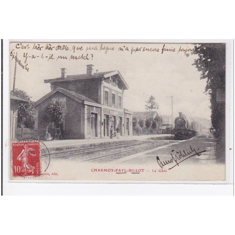 CHARMOY FAYL BILLOT : la gare - très bon état