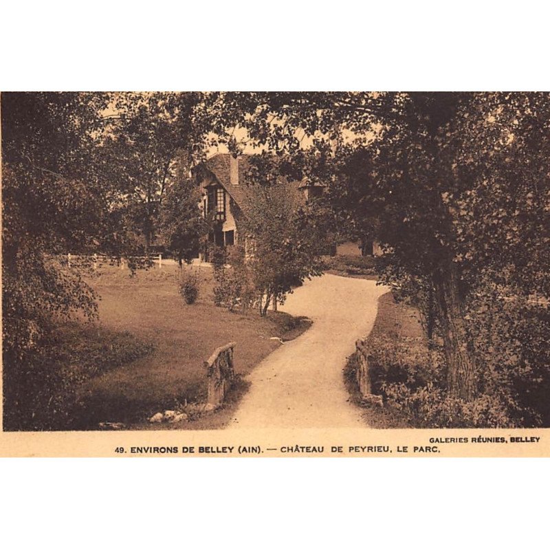 env. BELLEY : chateau de peyrieu, le parc - tres bon etat