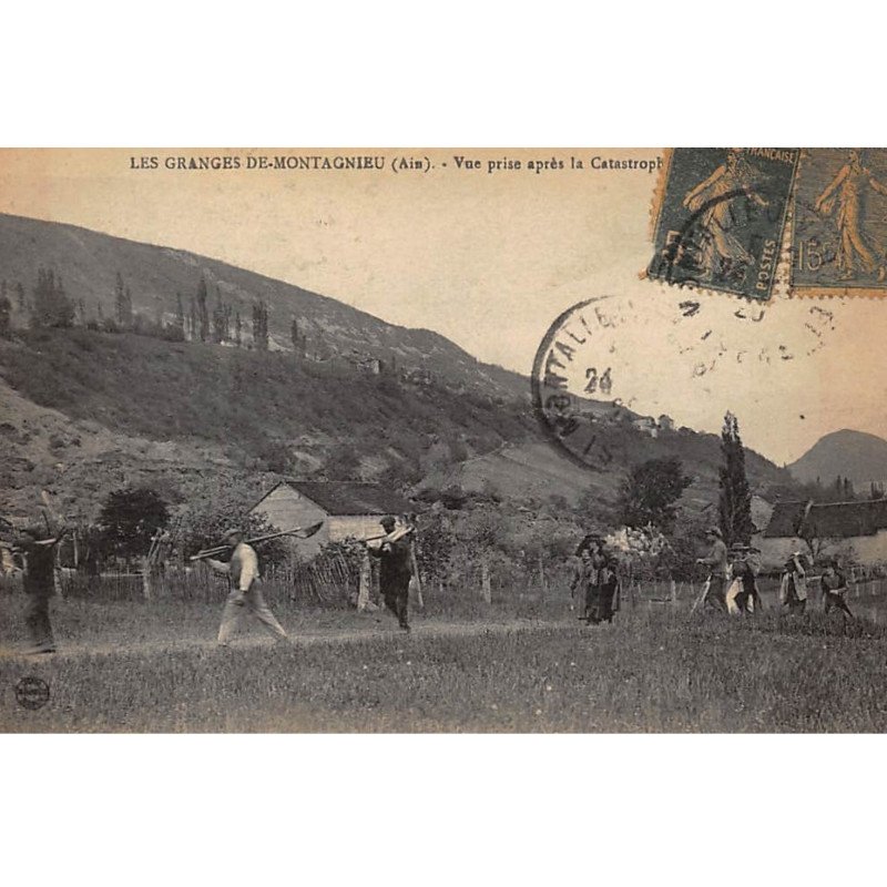 LES GRANGES-de-MONTAGNIEU : vue prise apres la catastrophe - etat