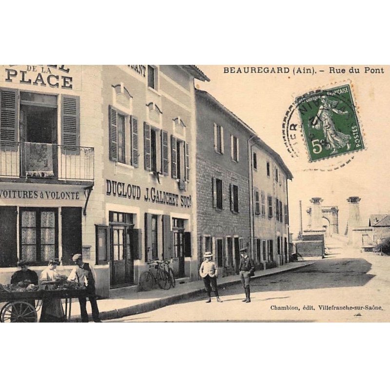 BEAUREGARD : rue du pont, hotel de la place, voitures à volonte, ducloud J. Galichet succ - tres bon etat