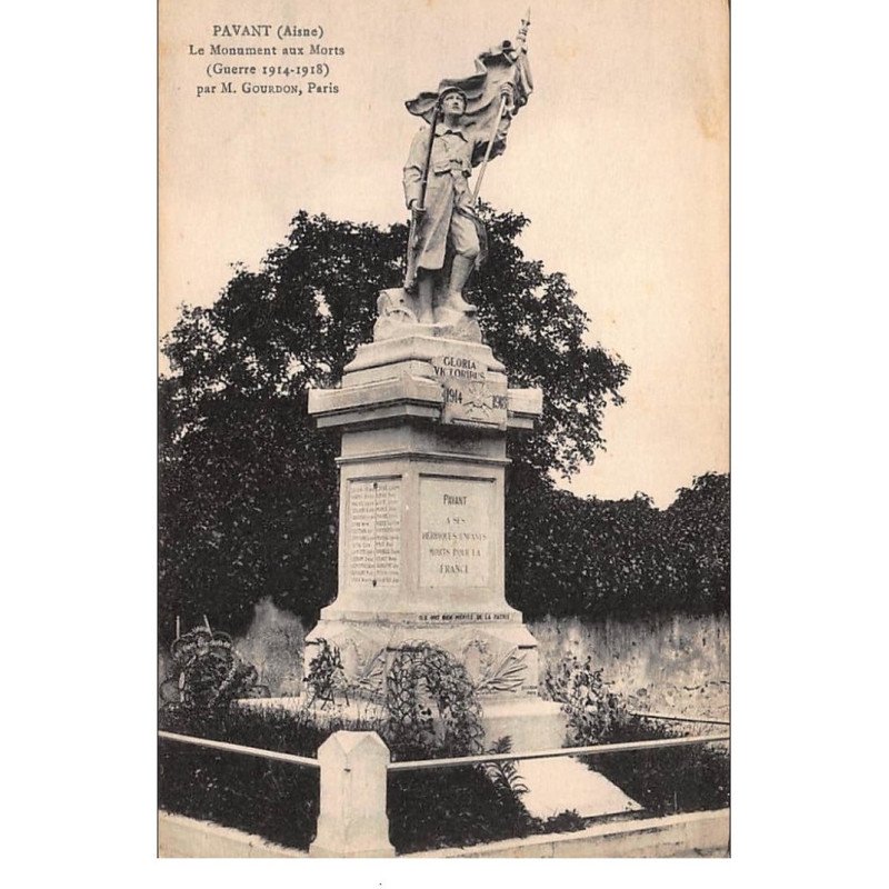 PAVANT : le monument aux morts guerre 1914-1918 par M. Gourdon, paris