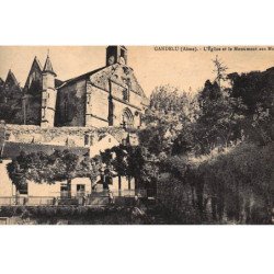 GANDELU : l'eglise et le monument aux morts - tres bon etat