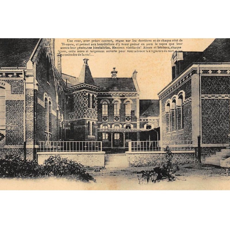 ORIGNY-en-THIERACHE : l'hospice cour et préau - tres bon etat