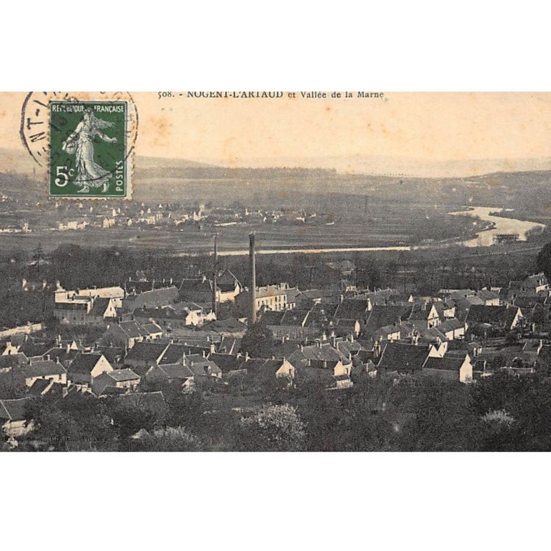 NOGENT-L'ARTAUD : vallée de la marne, vue generale - etat