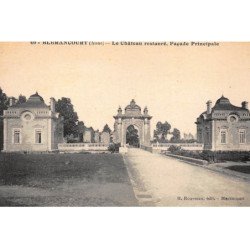 BLERANCOURT : le chateau restauré, facade principale - etat