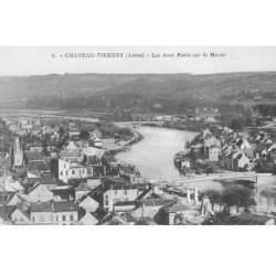 CHATEAU-THIERRY : les deux ponts sur la marne - tres bon etat