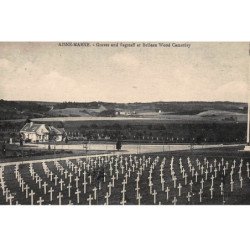 AISNE : aisne-marne graves and flagstaff at belleau wood cemetery - etat