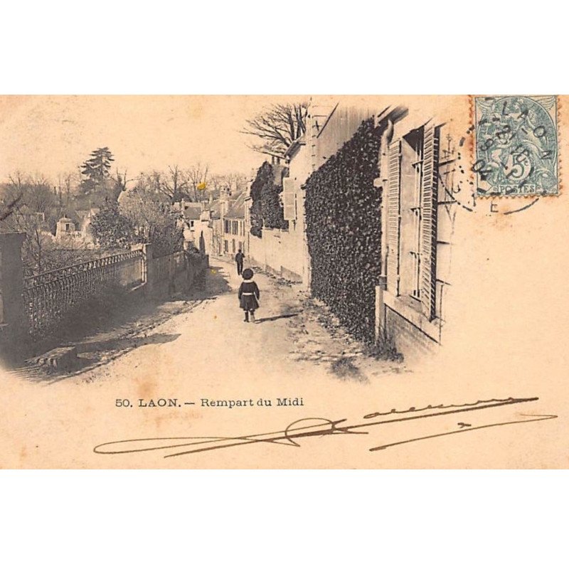 LAON : rempart du midi (pub) - tres bon etat