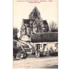 SEPTVAUX : l'eglise, l'escalier XIIe siecle - tres bon etat