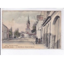 IZON: la grand'rue et l'église saint-martin, savon, (rare en couleur) - très bon état