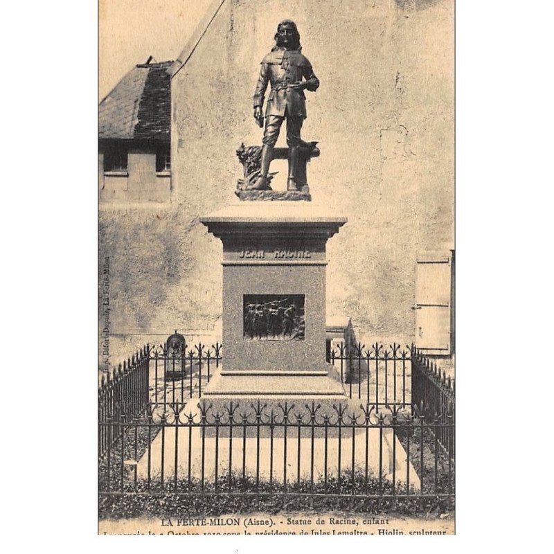 LA FERTE-MILON : statue de racine, enfant inauguré 2 oct 1910 - tres bon etat