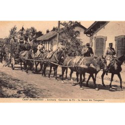 SISSONNE : camp de sissonne artillerie concours de tir, le retour des vainqueurs - etat