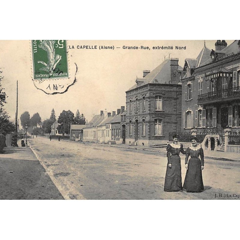 LA CAPELLE : grande-rue, extremite nord - etat