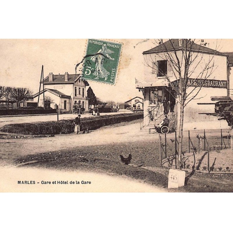 MARLES : gare et hotel de la gare - tres bon etat