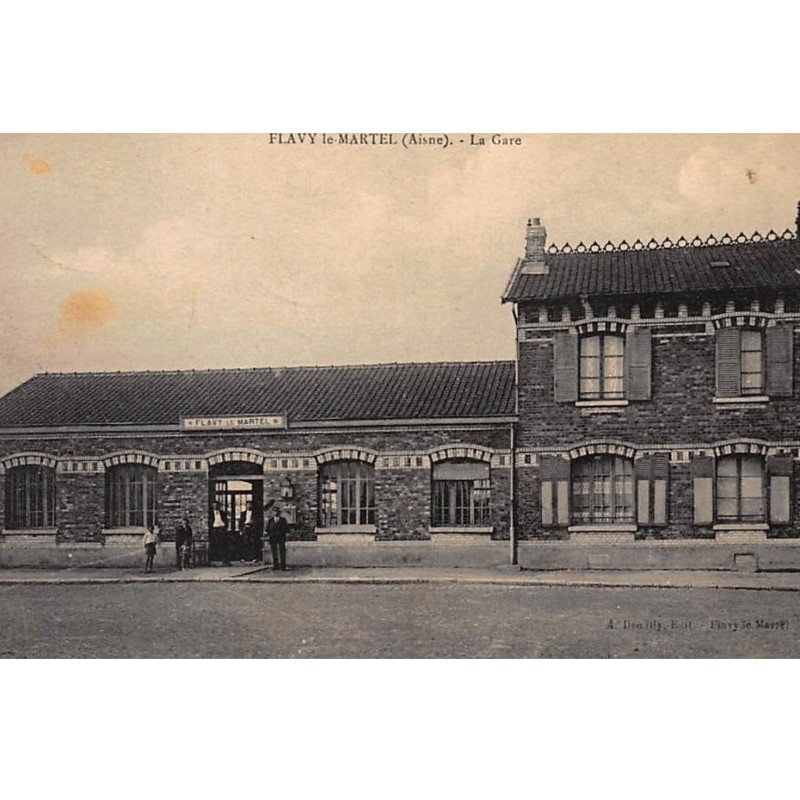 FLAVY-le-MARTEL : la gare - tres bon etat