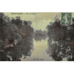 GUIGNICOURT : vue sur l'aisne (toillée) - tres bon etat