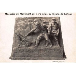 LAFFAUX : maquette du monument qui sera erigé au moulin de laffaux - tres bon etat