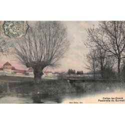 CELLES-les-CONDE : passerelle du surmelin - etat (partiellement décollée)
