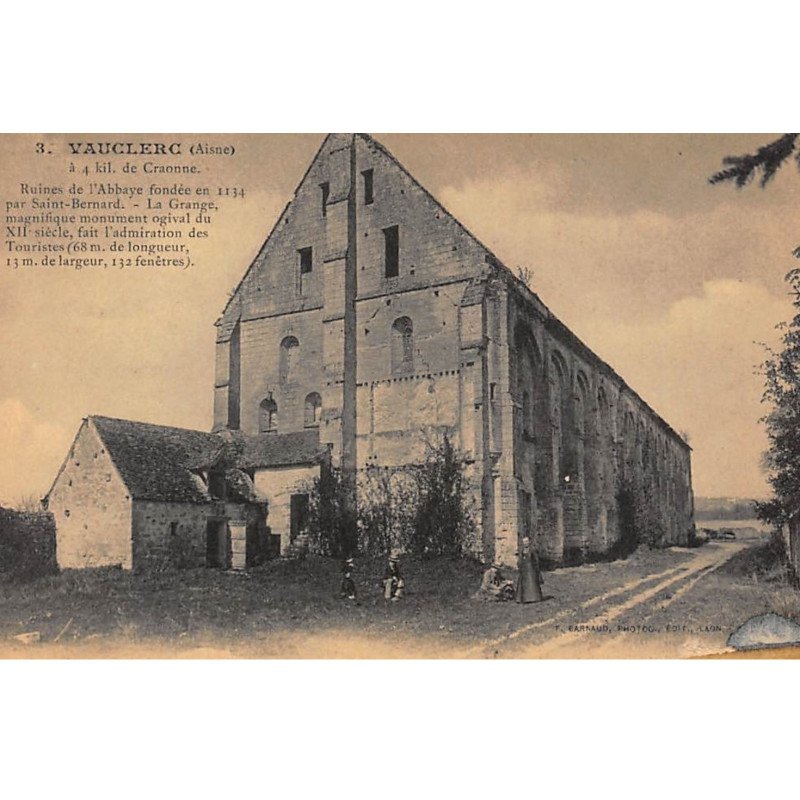 VAUCLERC : ruines de l'abbaye fondée en 1134 par saint-bernard - etat