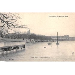 ANGERS - Inondations de Février 1904 - Le Quai Gambetta - très bon état