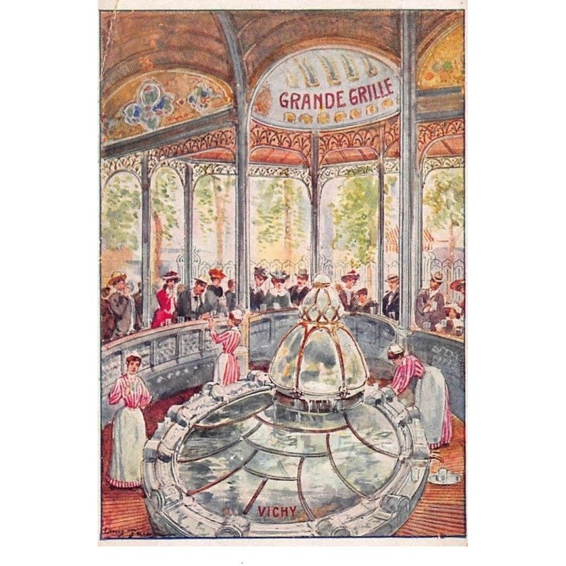 VICHY : grande grille, illustration - etat