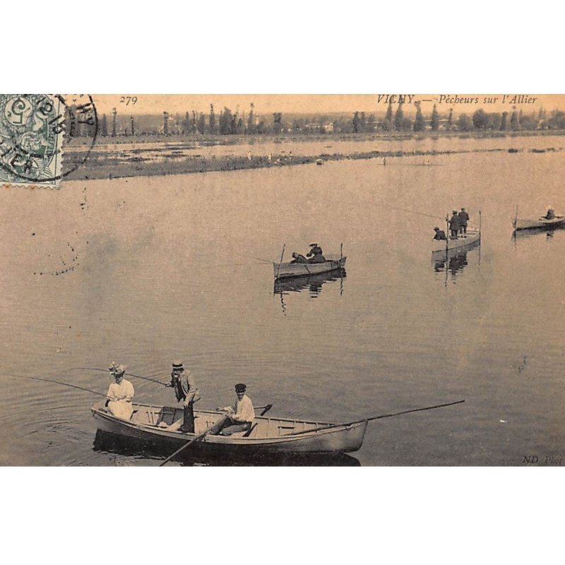 VICHY : pecheurs sur l'allier - tres bon etat