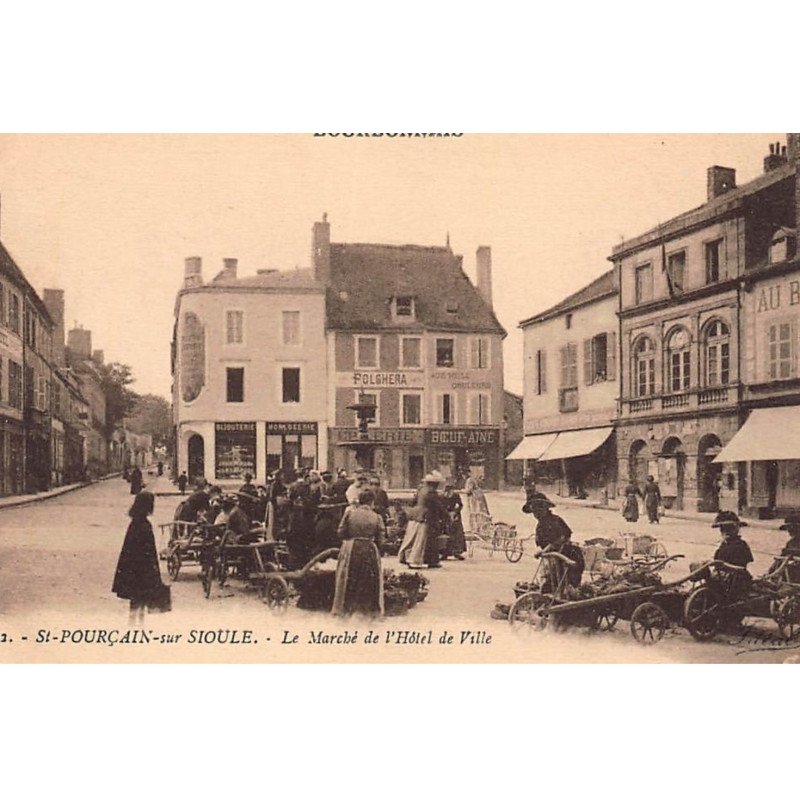 SAINT-POURCAIN-sur-SIOULE : le marché de l'hotel de ville - tres bon etat