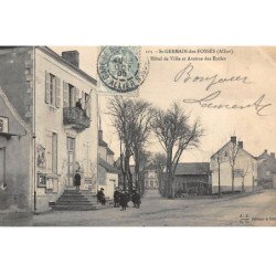 SAINT-GERMAIN-des-FOSSES : hotel de ville et avenue des ecoles - tres bon etat