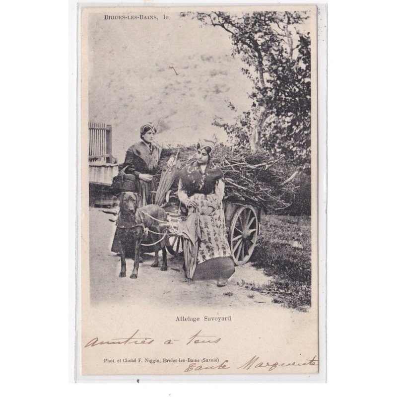 BRIDES-les-BAINS : attelage savoyard (voiture a chien) - tres bon etat BRIDES-les-BAINS : attelage savoyard (voiture a chien) - tres bon etat
