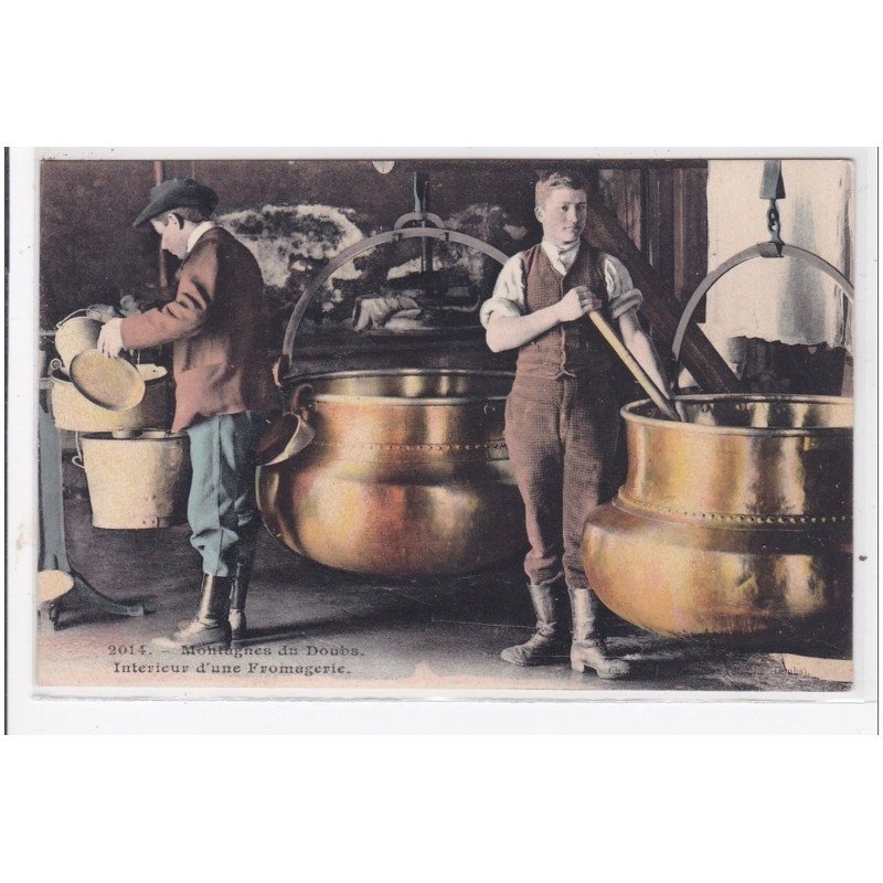MONTAGNES-du-DOUBS : interieur d'une fromagerie - tres bon etat