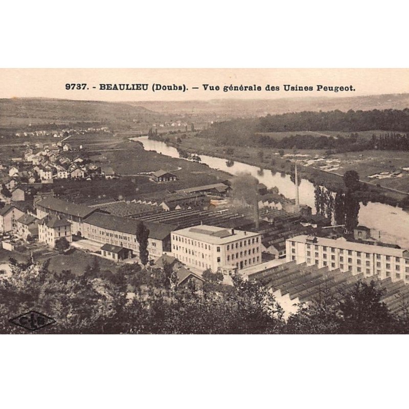 BEAULIEU : vue generale des usines peugeot - tres bon etat