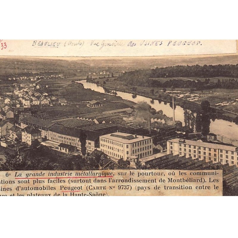 BEAULIEU : la grande industrie metallurgique sur le pourtour, où les communications sont plus facile - tres bon etat