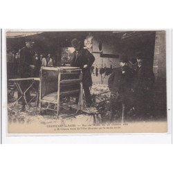 GRANDCAMP-les-BAINS : raz de marée du 28 octobre 1909 M. Cheron visite les villas dévastées - très bon état