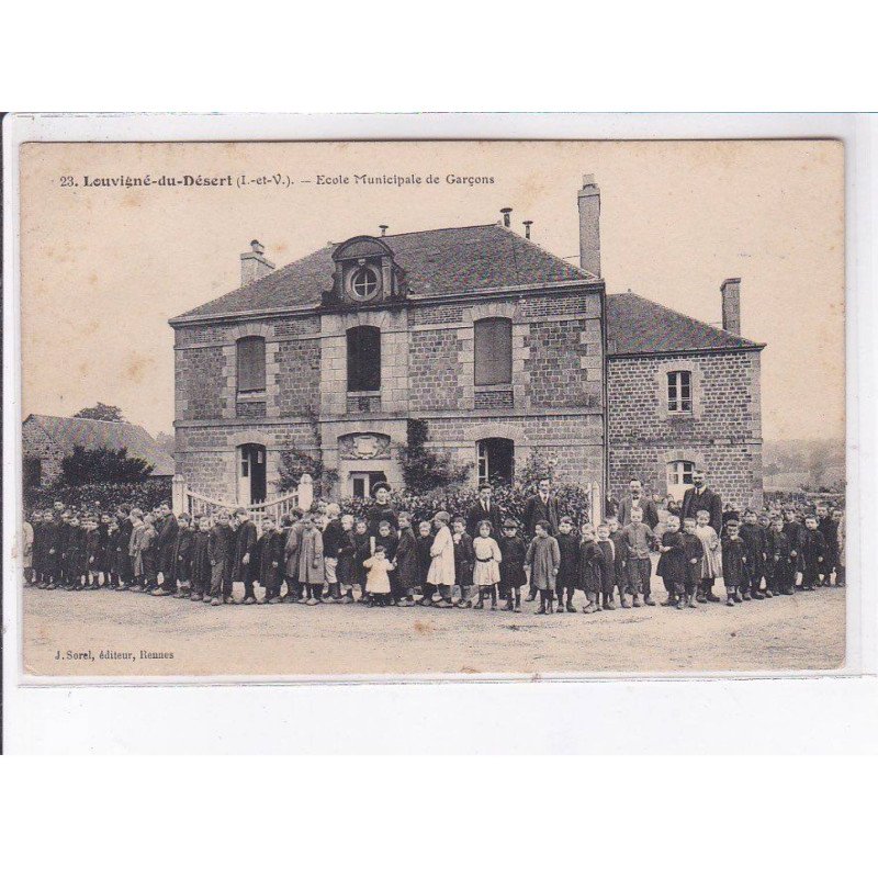 LOUVIGNE-du-DESERT: école municipale de garçons - très bon état