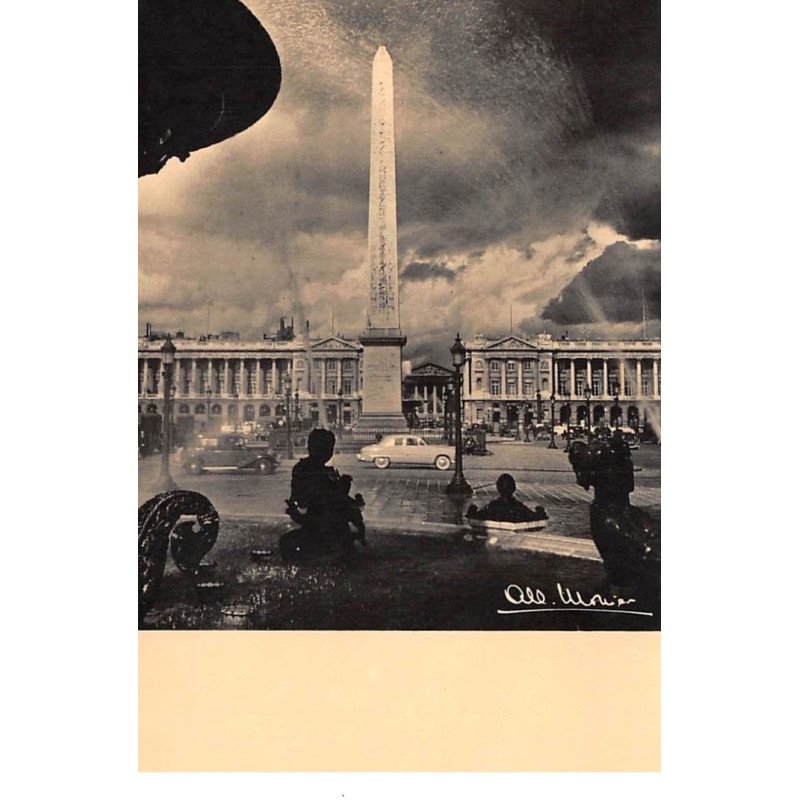 Albert MONIER : paris l'obelisque et la place de la concorde - tres bon etat